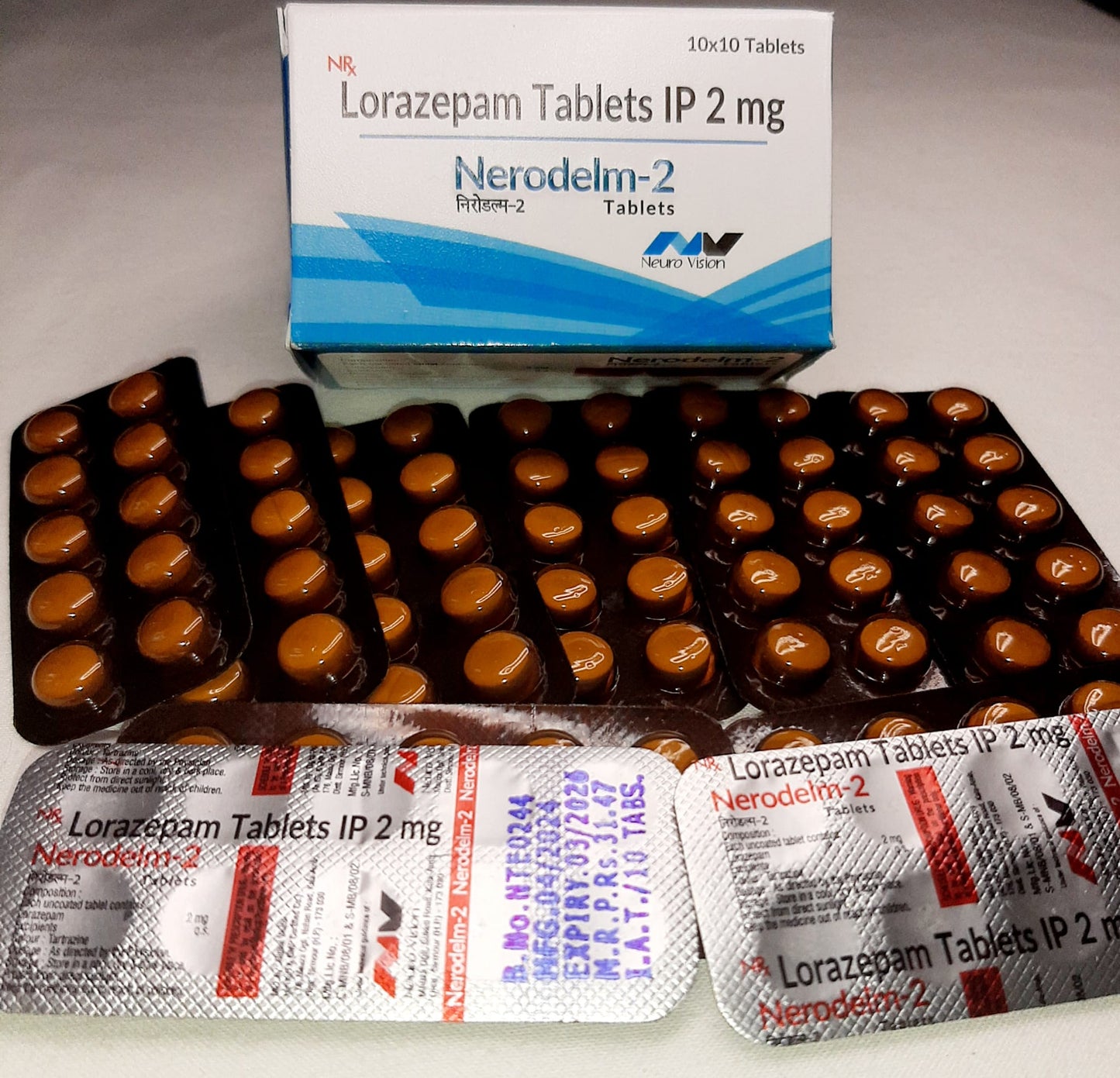 Lorazepam 2mg (Nerodelm) -  Anxiety & Sleep Medication