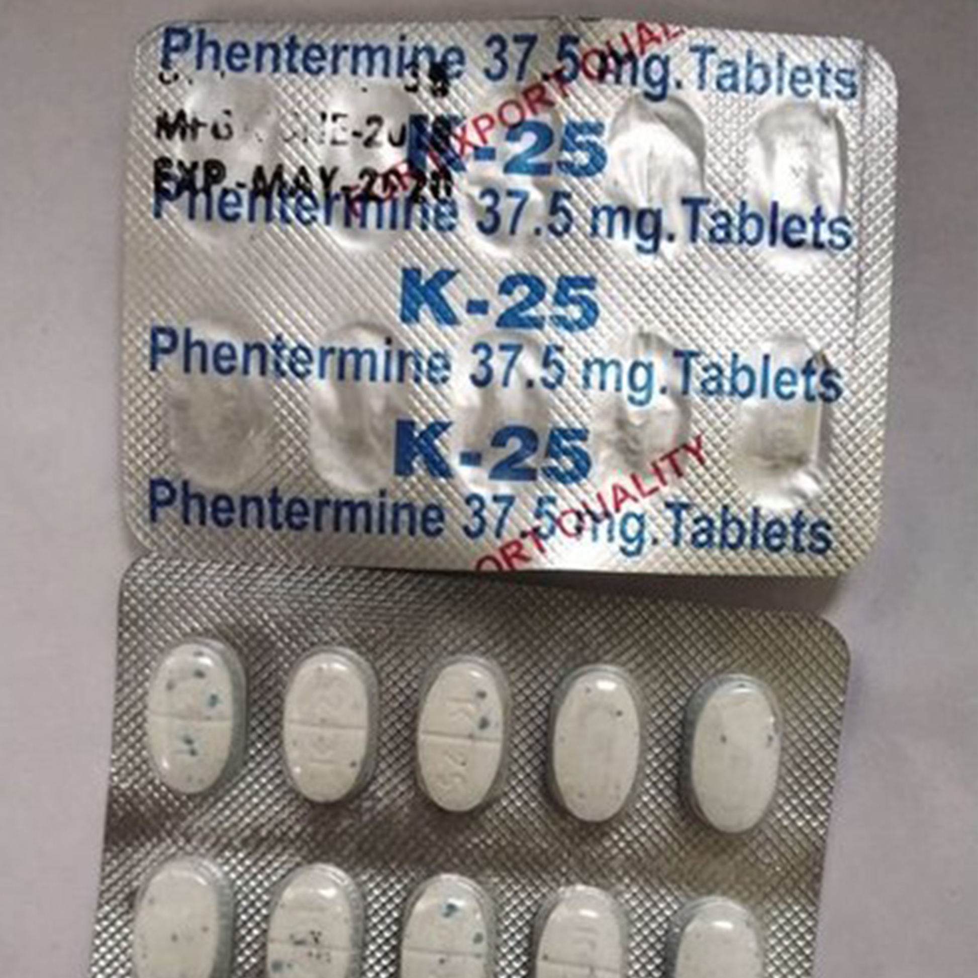 Phentermine Hydrochloride 37.5mg tablets